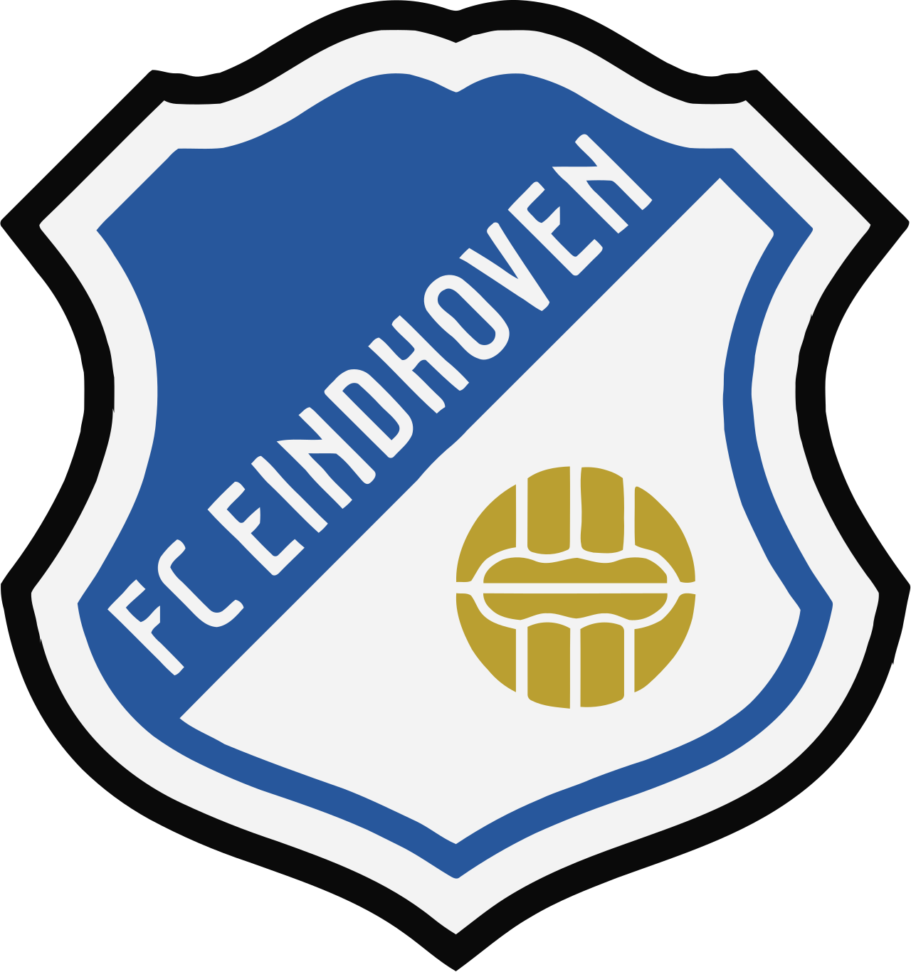 Logo FC Eindhoven, organisator en partner ASML Schoolvoetbaltoernooi